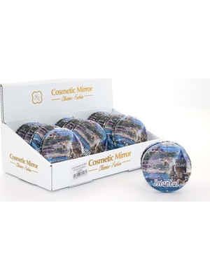 Derin Stok Taşlı Istanbul Tasarımı El Aynası Kalın