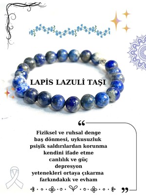 Lapis Lazuli Taşı Bileklik Sertifikalı