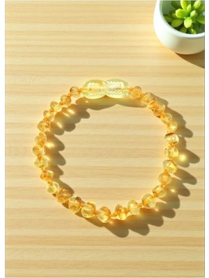 Orijinal Damla Kehribar Bebek Diş Bilekliği