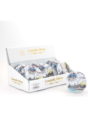 Derin Stok Taşlı Istanbul Tasarımı El Aynası Kalın