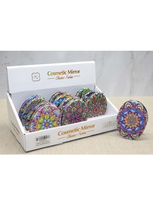 Derin Stok Taşlı El Aynası Oval Ince