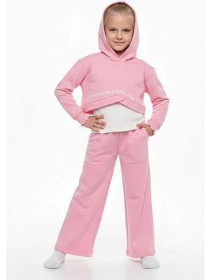 Zubi Baby & Kids Wear Üçlü Pembe Kız Çocuk Takım (6-9 Yaş)