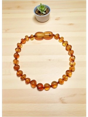 Orijinal Damla Kehribar Bebek Diş Bilekliği