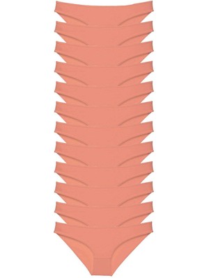 Çerçici 12 Adet Süper Eko Set Likralı Kadın Slip Külot Pudra-Royaleks