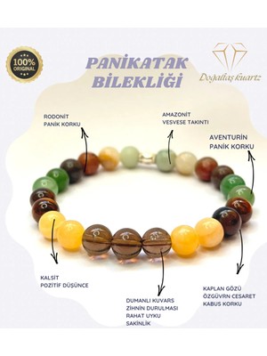 Panikatak Bileklik . Sertifikalı Orjinal Doğaltaş