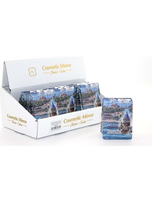 Derin Stok Taşlı Istanbul Tasarımı El Aynası Ince