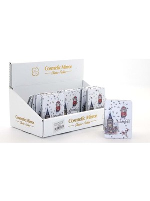 Derin Stok Taşlı Istanbul Tasarımı El Aynası Ince