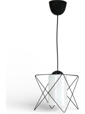 Elizim Home Lighting Penta Tekli Siyah Sarkıt Avize