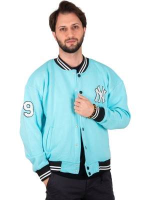 Rizzup Erkek Açık Mavi Üç Ipli Ny Nakış Detaylı Çıtçıtlı Kolej Mont 2304760