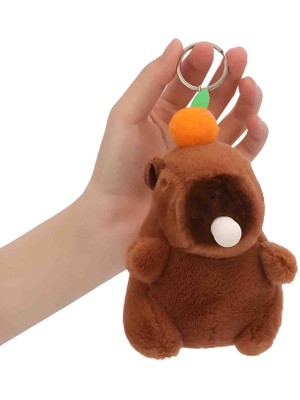 Sarego Sevimli Kapibara Peluş Anahtarlık Kawaii Capybara Charm Meyveli Yumuşacık Peluş Çanta Süsü Hediyelik
