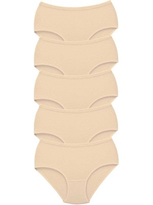 Çerçici 5 Adet Tutku Kadın Yüksek Bel Bato Kalın Lastik Külot Ten-Royaleks