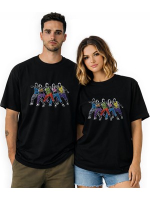 Kidilia Zumba Dans Görselli Unisex Bisiklet Yaka Tasarım Tshirt - Beden: Xxlrenk: Siyah