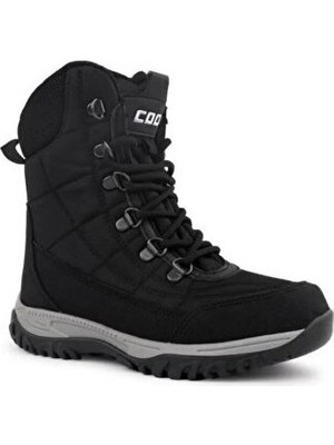 Cool Felix Siyah & Bej Fermuarlı Outdor Unisex Çocuk Kar Bot