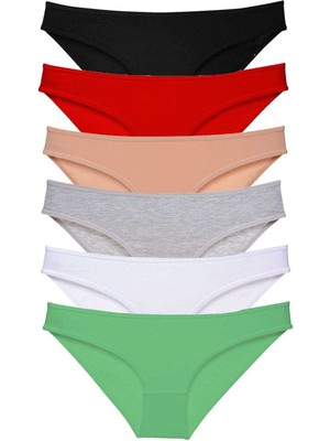 Çerçici 6 Adet Süper Eko Set Likralı Kadın Slip Külot Renk 2-Royaleks