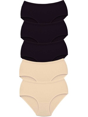 Çerçici 5 Adet Tutku Kadın Yüksek Bel Bato Kalın Lastik Külot S3-Royaleks