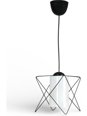 Elizim Home Lighting Penta Promosyon Siyah Tekli Sarkıt Avize