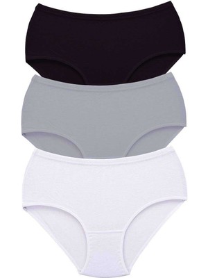 Çerçici 3 Adet Tutku Kadın Yüksek Bel Bato Kalın Lastik Külot S6-Royaleks