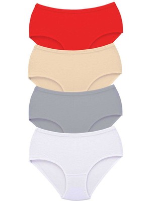 Çerçici 4 Adet Tutku Kadın Yüksek Bel Bato Kalın Lastik Külot S13-ROYALEKS