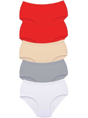 Çerçici 5 Adet Tutku Kadın Yüksek Bel Bato Kalın Lastik Külot S14-ROYALEKS