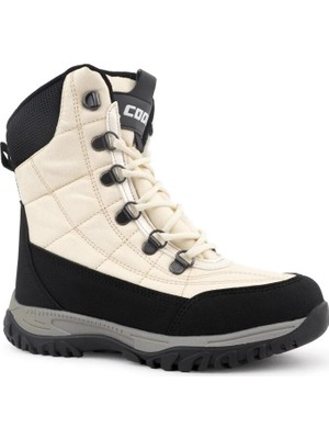 Cool Felix Siyah & Bej Fermuarlı Outdor Unisex Çocuk Kar Bot