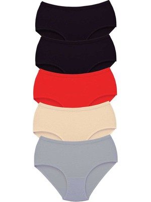 Çerçici 5 Adet Tutku Kadın Yüksek Bel Bato Kalın Lastik Külot S12-ROYALEKS