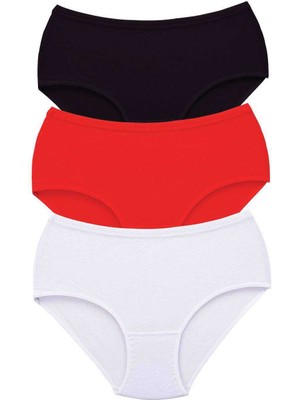 Çerçici 3 Adet Tutku Kadın Yüksek Bel Bato Kalın Lastik Külot S3-Royaleks