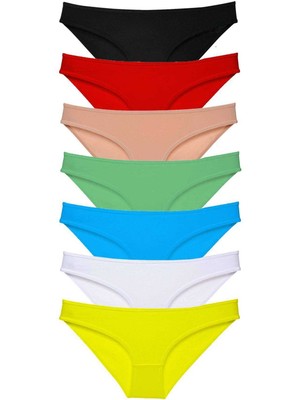 Çerçici 7 Adet Süper Eko Set Likralı Kadın Slip Külot Çok Renkli-Royaleks