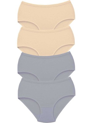 Çerçici 4 Adet Tutku Kadın Yüksek Bel Bato Kalın Lastik Külot S8-Royaleks