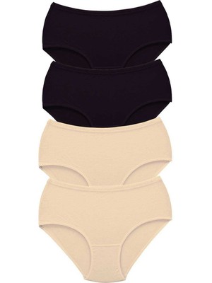 Çerçici 4 Adet Tutku Kadın Yüksek Bel Bato Kalın Lastik Külot S2-Royaleks