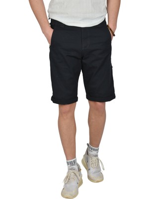 Rizzup Erkek Petrol Yeşili Yeni Sezon Yan Cep Fermuarlı Slim Fit Kargo Şort Kapri 2301613