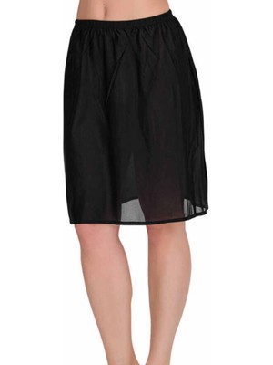 Çerçici Kadın Jarse Jüpon Siyah 11003B-ROYALEKS