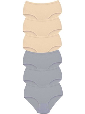 Çerçici 6 Adet Tutku Kadın Yüksek Bel Bato Kalın Lastik Külot S8-Royaleks