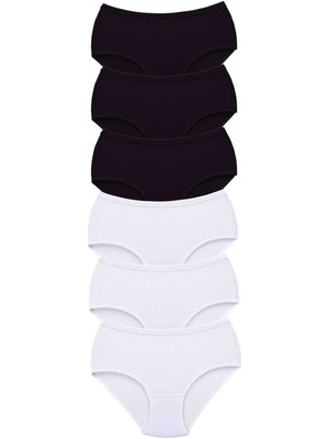 Çerçici 6 Adet Tutku Kadın Yüksek Bel Bato Kalın Lastik Külot S4-Royaleks