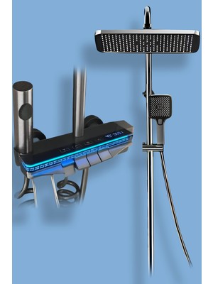 Özgürce Dijital LED Göstergeli Piyano Şelale ve Yağmur Duş Seti