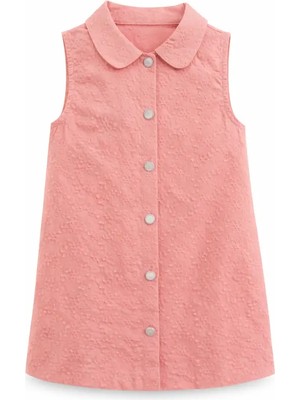 Betüş Kız Çocuk Düğmeli Elbise