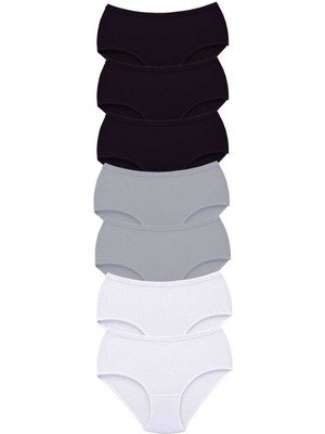 Çerçici 7 Adet Tutku Kadın Yüksek Bel Bato Kalın Lastik Külot S16-ROYALEKS