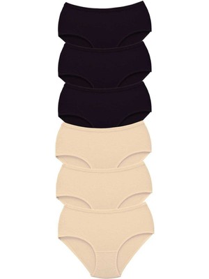 Çerçici 6 Adet Tutku Kadın Yüksek Bel Bato Kalın Lastik Külot S2-Royaleks