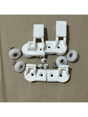 Özgürce Beyaz Duşakabin Tekerleği Seti, Vidalı, Sağlam ve Kullanışlı 4'lü