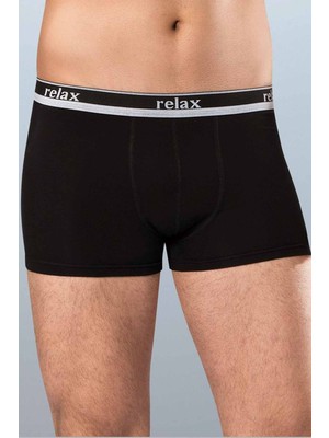 Çerçici Relax Pamuklu Esnek Erkek Boxer Siyah - 1268A-ROYALEKS