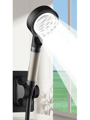 Özgürce Yüksek Basınçlı Siyah Çelik Çok Fonksiyonlu Eco Duş Başlığı