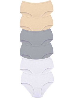 Çerçici 6 Adet Tutku Kadın Yüksek Bel Bato Kalın Lastik Külot S20-ROYALEKS