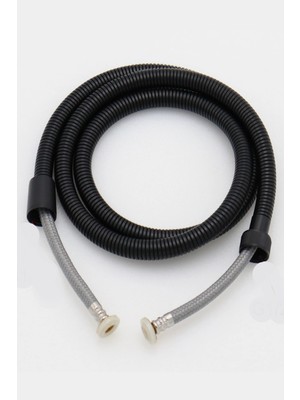 Özgürce Siyah 1,5m Banyo Örgülü Duş Hortumu, Dayanıklı ve Esnek Tasarım