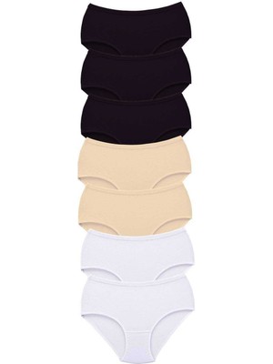 Çerçici 7 Adet Tutku Kadın Yüksek Bel Bato Kalın Lastik Külot S15-ROYALEKS