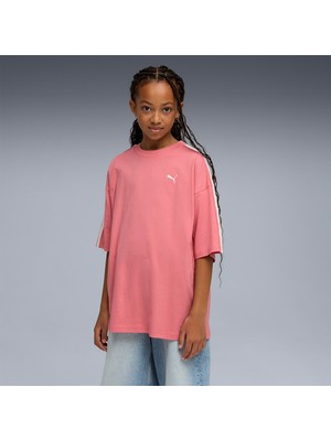 Puma Oversized Graphic Kız Çocuk Pembe Tişört