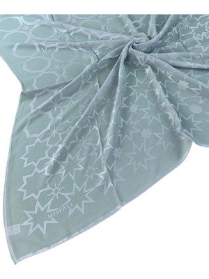 Mim Eşarp ve Şal Mısırlı Eşarpları Yıldız Desenli Devore Eşarp