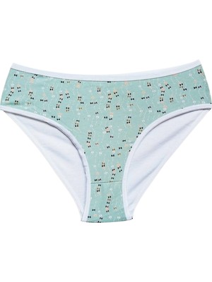 Çerçici Pamuklu Geniş Kenarlı Likralı Desenli Bato Kadın Külot Desen 3-Royaleks