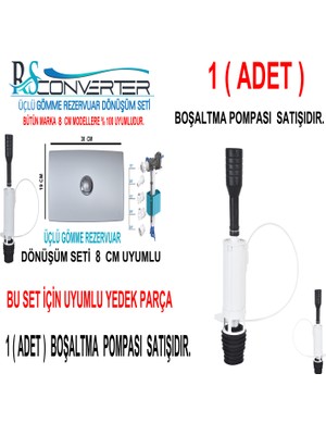 Rsconverter Üçlü Dönüşüm Seti 8 cm Iç Takım Boşaltma Pompası