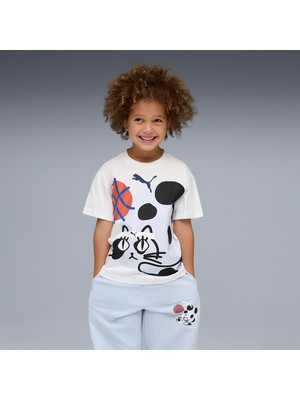 Puma Sporty Cats Çocuk Beyaz Tişört