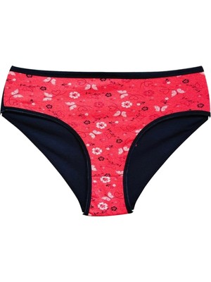 Çerçici Pamuklu Geniş Kenarlı Likralı Desenli Bato Kadın Külot Desen 1-Royaleks