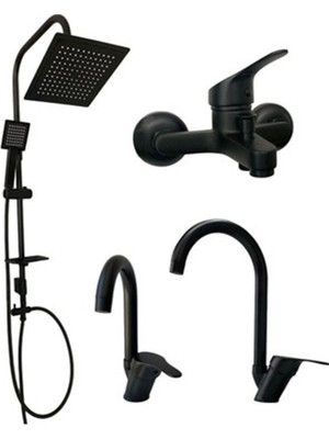 Özgürce Siyah Batarya Takımı 2, 3 ve 4'lü Set, Şık ve Modern Tasarım